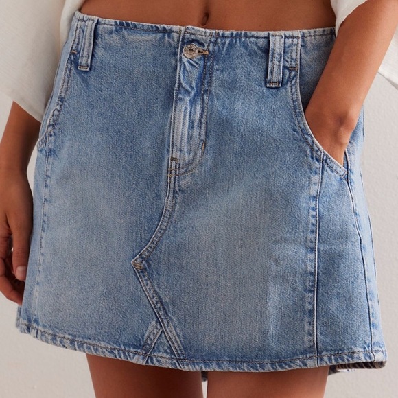 Free People Dresses & Skirts - Free People Pencil Me In Denim Mini Skirt! NO LONGER AVAILABLE ONLINE! ONLY HERE